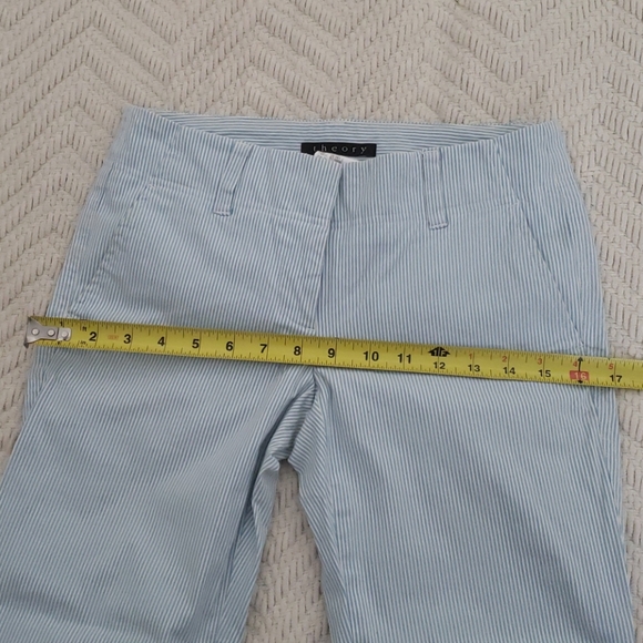 Theory blue white striped cropped pants (0) - Picture 16 of 16
